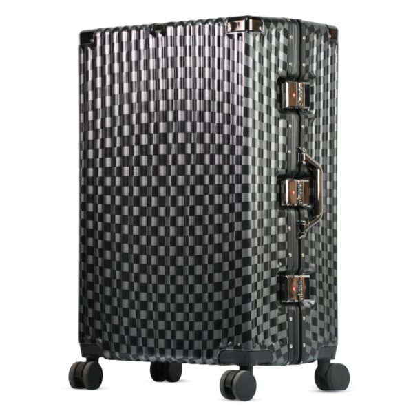 24″ Black Checkered Aluminium Trim Luggage