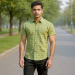 Fida Men's 100% Cotton Printed Half Sleeve Shirt